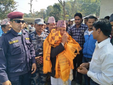 प्रदेश न.७ का नवनिर्वाचित माननीय भौतिक पूर्वाधार तथा विकास मन्त्रि श्री पठन सिंह बोहरा ज्यु